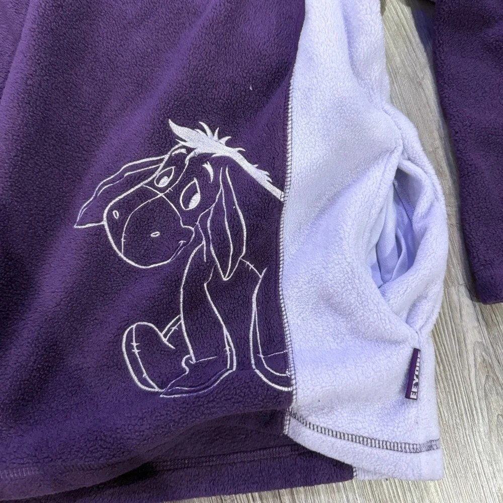 Disney Womens 26W/28W Vintage Y2K Eeyore 1/4‎ Zip Fleece